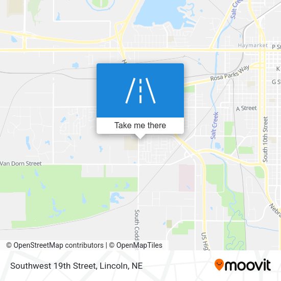 Southwest 19th Street map