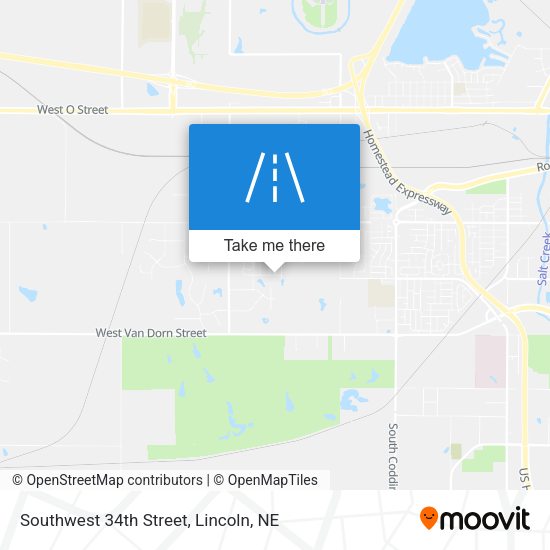 Southwest 34th Street map