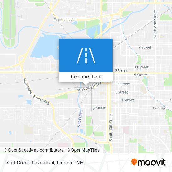 Salt Creek Leveetrail map
