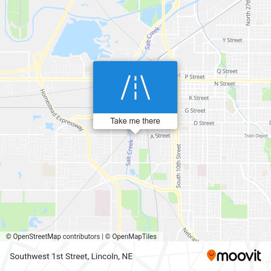 Southwest 1st Street map