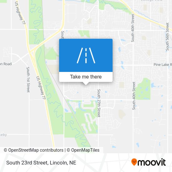 Mapa de South 23rd Street