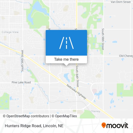 Hunters Ridge Road map