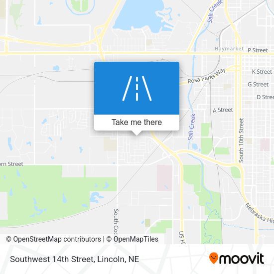 Southwest 14th Street map