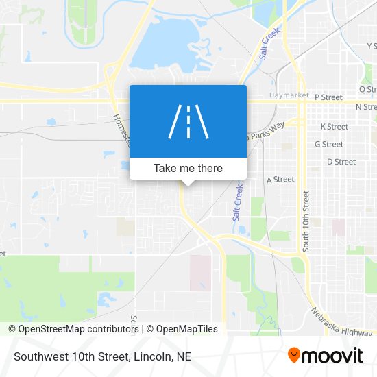 Southwest 10th Street map