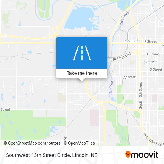 Southwest 13th Street Circle map