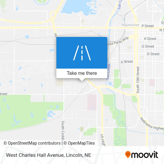 Mapa de West Charles Hall Avenue
