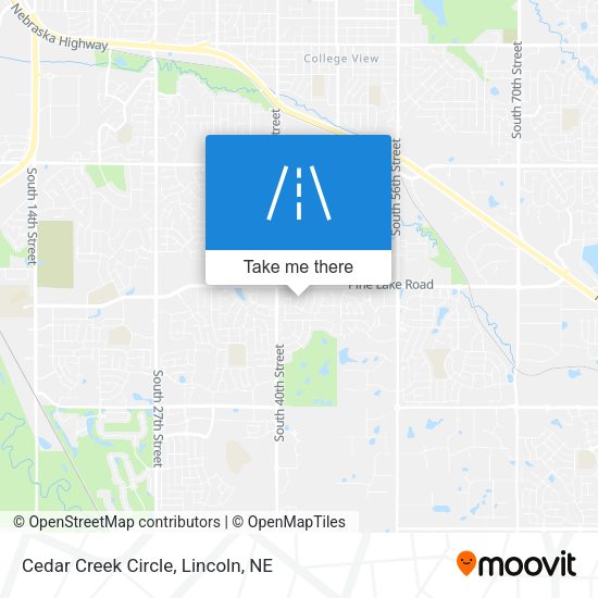 Mapa de Cedar Creek Circle