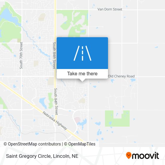 Mapa de Saint Gregory Circle