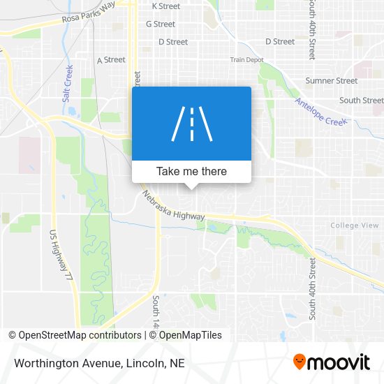 Worthington Avenue map