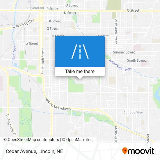 Mapa de Cedar Avenue