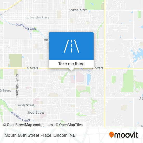 South 68th Street Place map