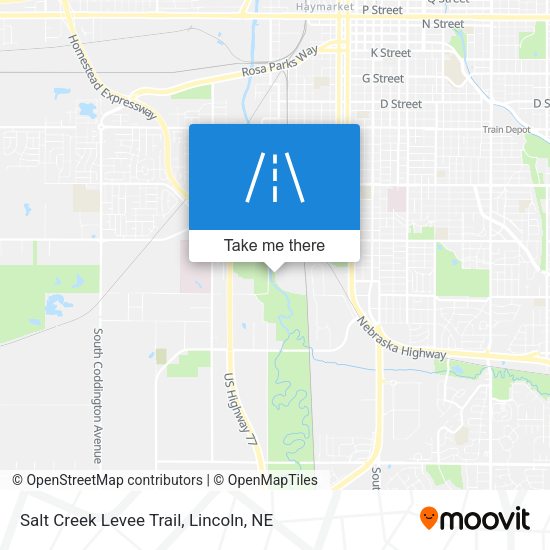 Salt Creek Levee Trail map