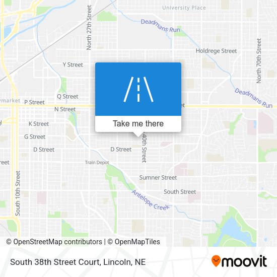 South 38th Street Court map