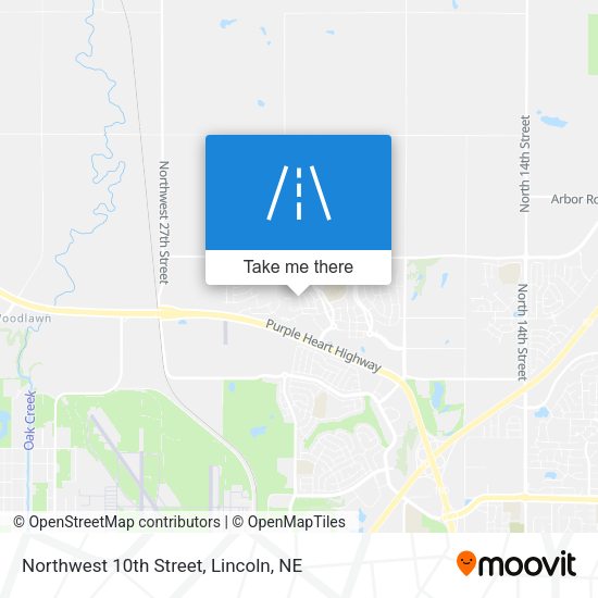 Northwest 10th Street map