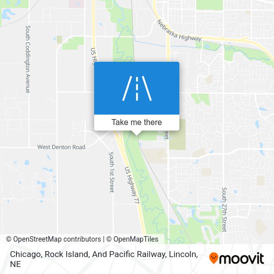 Mapa de Chicago, Rock Island, And Pacific Railway
