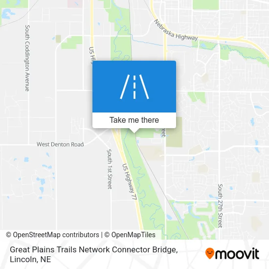 Mapa de Great Plains Trails Network Connector Bridge