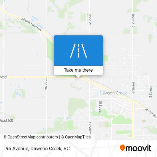 96 Avenue map