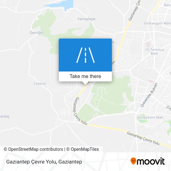 Gaziantep Çevre Yolu map