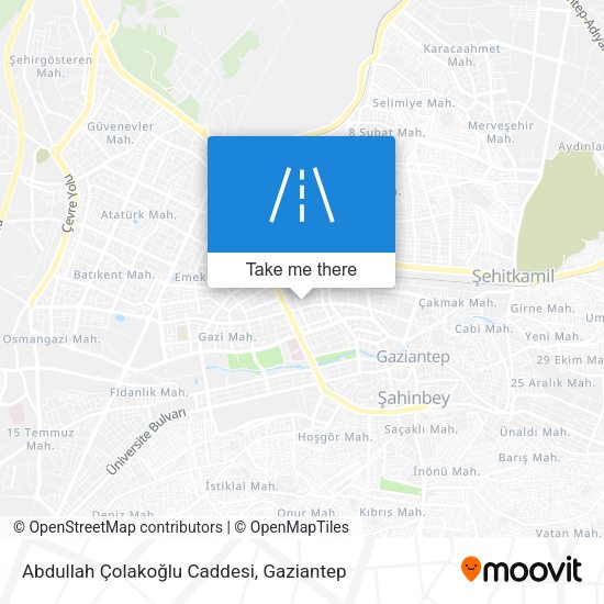 Abdullah Çolakoğlu Caddesi map