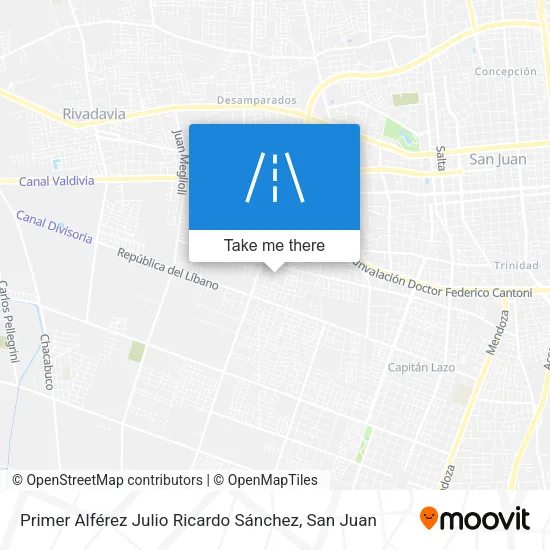 Primer Alférez Julio Ricardo Sánchez map