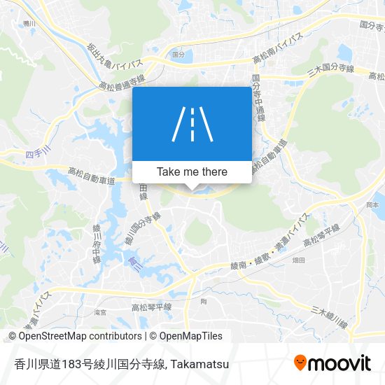 香川県道183号綾川国分寺線 map
