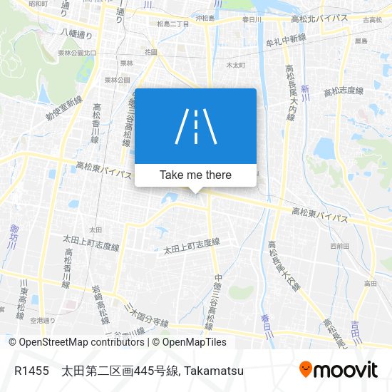 R1455　太田第二区画445号線 map