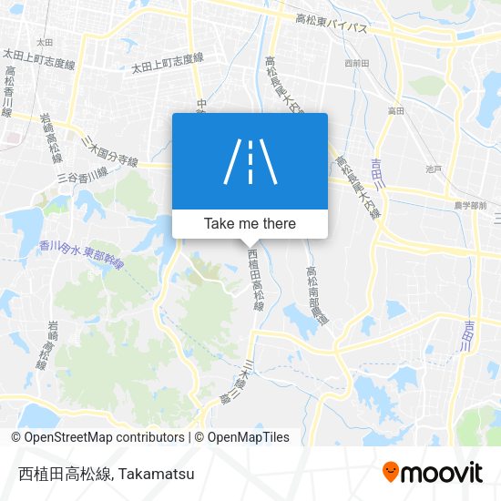 西植田高松線 map