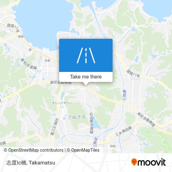 志度Ic橋 map