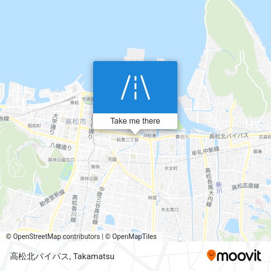 高松北バイパス map