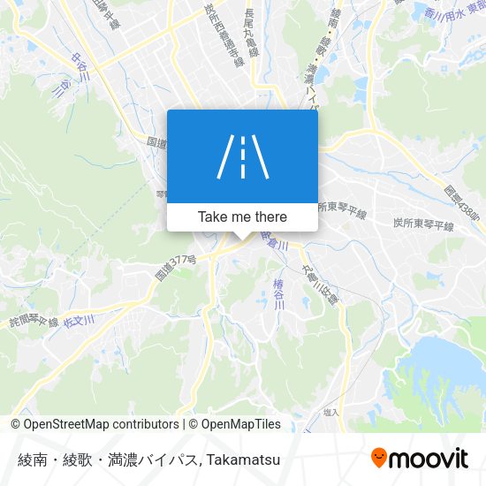 綾南・綾歌・満濃バイパス map