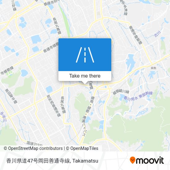 香川県道47号岡田善通寺線 map
