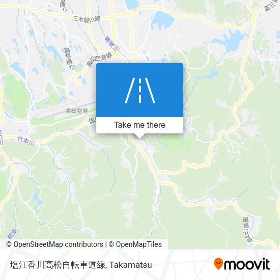 塩江香川高松自転車道線 map