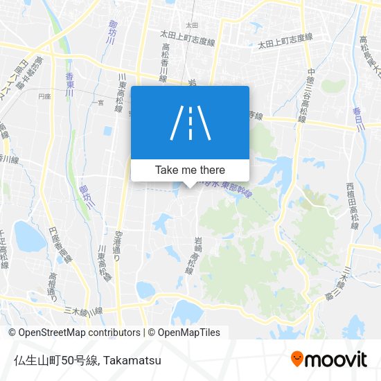 仏生山町50号線 map