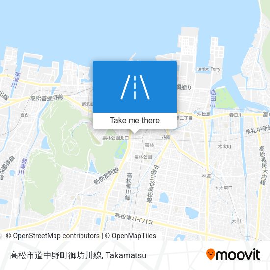 高松市道中野町御坊川線 map