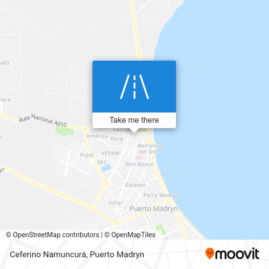 Ceferino Namuncurá map