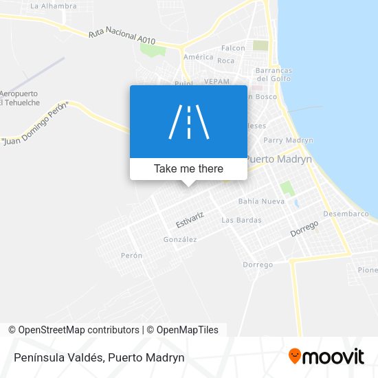 Mapa de Península Valdés