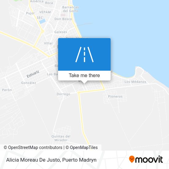 Alicia Moreau De Justo map