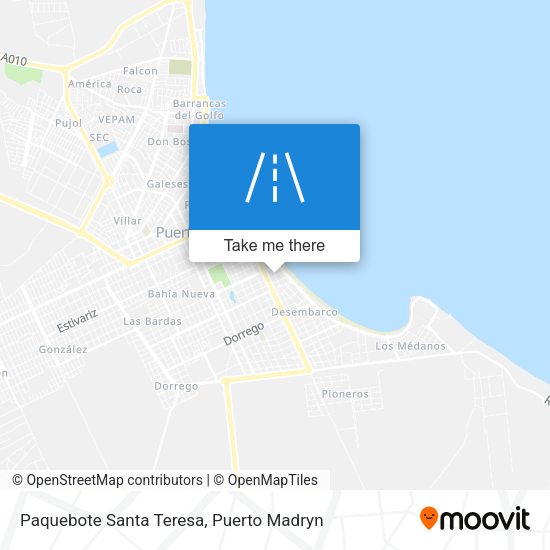 Paquebote Santa Teresa map