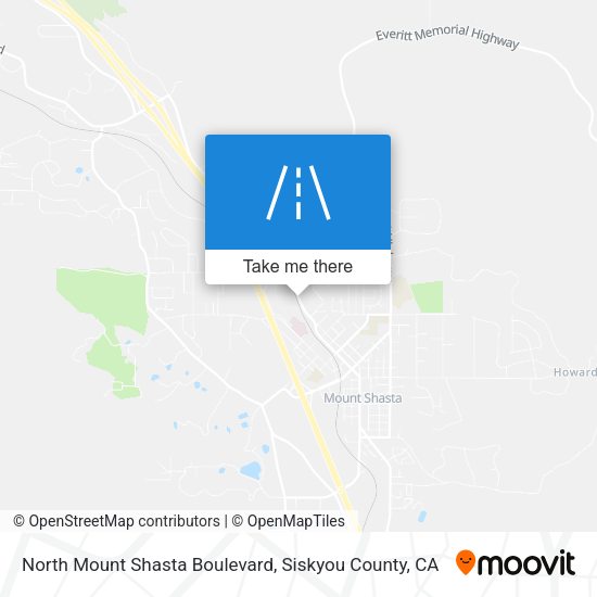 North Mount Shasta Boulevard map