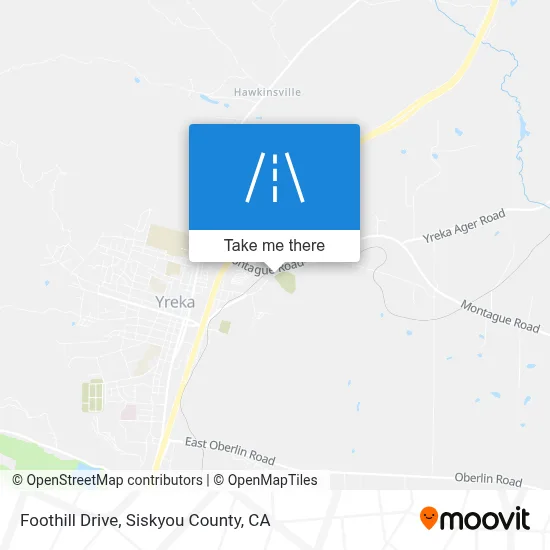 Foothill Drive map