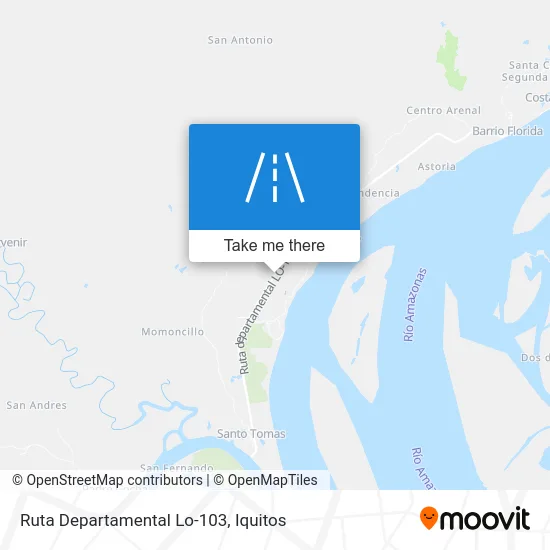 Ruta Departamental Lo-103 map