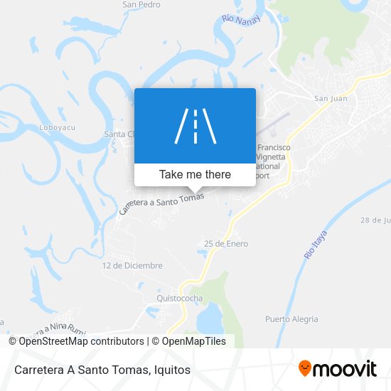 Mapa de Carretera A Santo Tomas