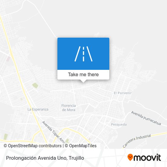Mapa de Prolongación Avenida Uno