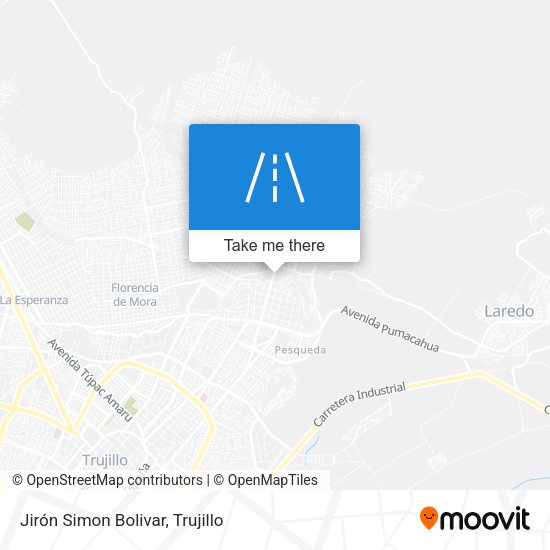 Jirón Simon Bolivar map