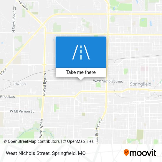 West Nichols Street map