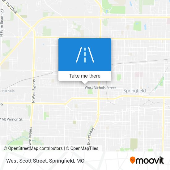 West Scott Street map