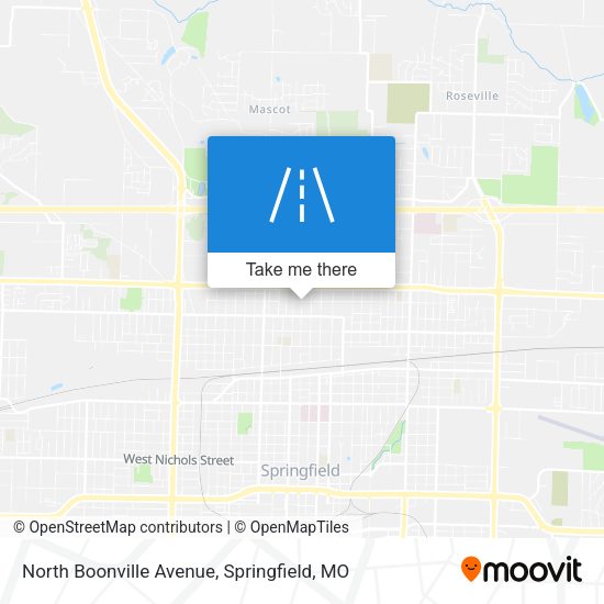 North Boonville Avenue map