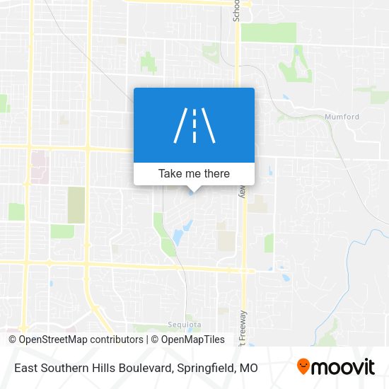 East Southern Hills Boulevard map