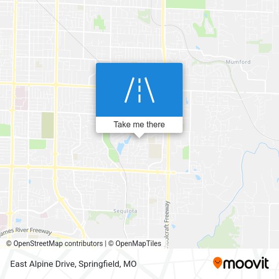Mapa de East Alpine Drive