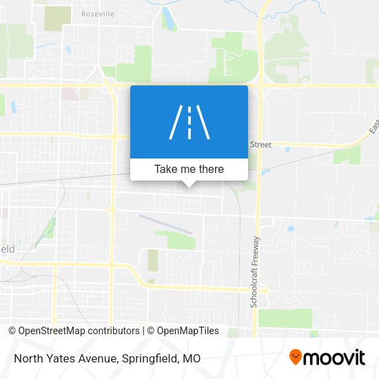 North Yates Avenue map